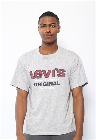 VINTAGE LEVIS LOGO T-SHIRT GREY