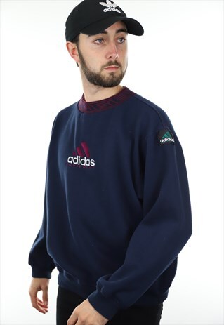 VINTAGE 90S ADIDAS EQUIPMENT SWEATSHIRT JUMPER
