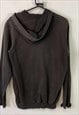 BLACK PUMA SPELLOUT HOODIE WOMENS XL