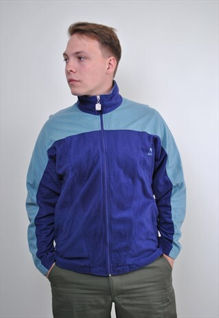 90S MULTICOLOR SPORT JACKET, RAVE HIGH NECK JACKET, SIZE M