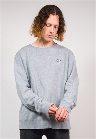 90'S RETRO NIKE GREY SWEATSHIRT JUMPER
