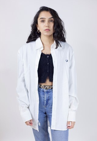 VINTAGE FRED PERRY WHITE SHIRT
