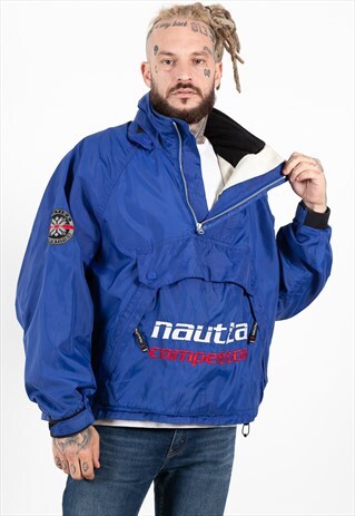 RARE VINTAGE 80S 1/4 ZIP NAUTICA JACKET / S8976