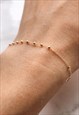 9CT YELLOW GOLD ST CHRISTOPHER 2MM ROSARY BEADS BRACELET