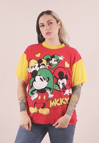 VINTAGE 80S DISNEY MICKEY MOUSE T-SHIRT /A7112