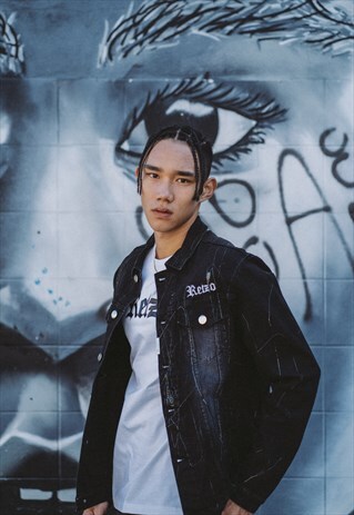 BLACK PAINTED JACKET