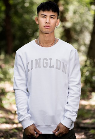 BLACKWALL VARSITY SWEATSHIRT - WHITE