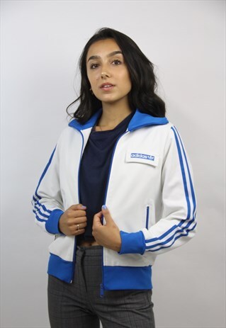 VINTAGE ADIDAS 90'S WHITE SPORTS JACKET