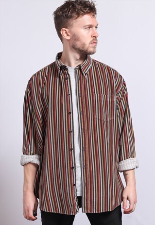 VINTAGE CORDUROY STRIPED SHIRT
