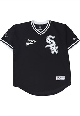 MLB All Over Baseball 30 Team Logos Gray Jersey Majestic Men'