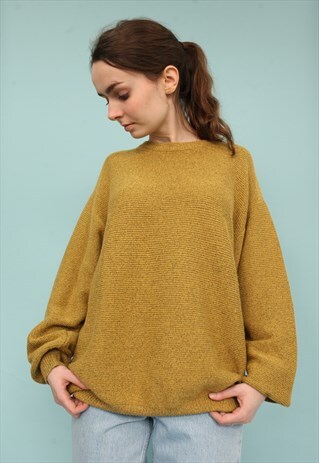 VINTAGE 80'S ENZO LORENZO MUSTARD WOOL SWEATER