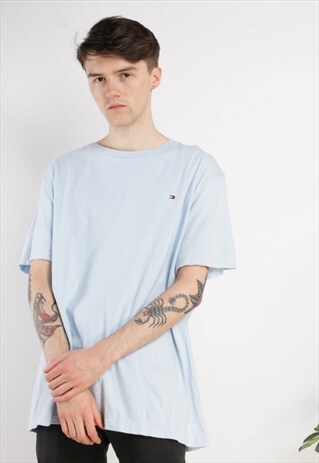 VINTAGE TOMMY HILFIGER T-SHIRT BLUE Z928