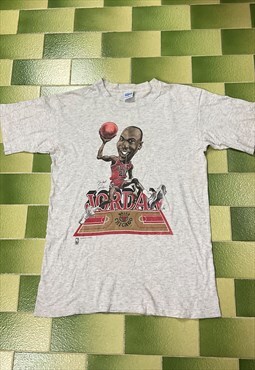Vintage 90s NBA Chicago Bulls Michael Jordan Caricature Tee