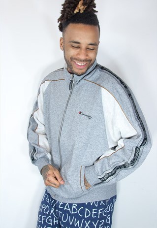 CHAMPION EMBROIDED ZIP SWEATSHIRT
