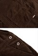 CORDUROY DUNGAREES HIGH QUALITY VELVET FEEL OVERALLS BROWN