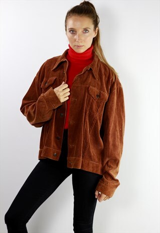 VINTAGE CORDUROY DENIM JACKET BROWN