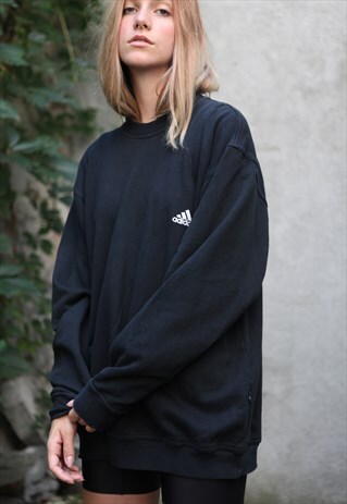 VINTAGE 90'S ADIDAS SWEATSHIRT IN BLACK