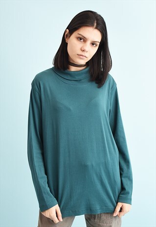 Y2K OVERSIZED TURTLENECK ATHLEISURE TOP