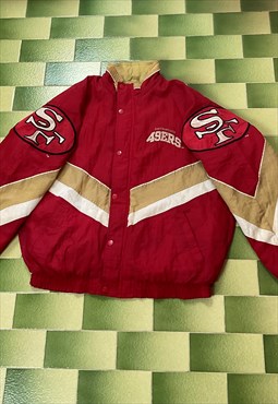 Vintage 90s NFL SF 49ers Windbreaker Jacket Full Snap & Zip