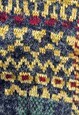 VINTAGE KNITTED JUMPER ABSTRACT PATTERNED KNIT SWEATER