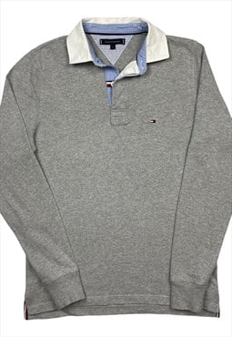 Tommy Hilfiger Vintage Men's Grey Collared Sweater