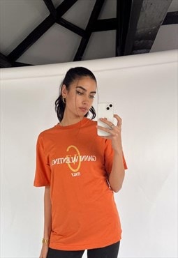 Orange 90s Valentino Spellout T-Shirt