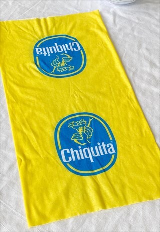 VINTAGE 90S RETRO CHIQUITA BANANA BRAND NECK GAITER SCARF
