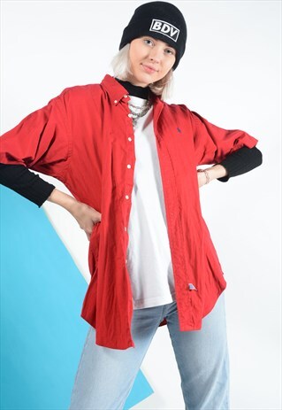 VINTAGE RALPH LAUREN SHIRT IN RED.