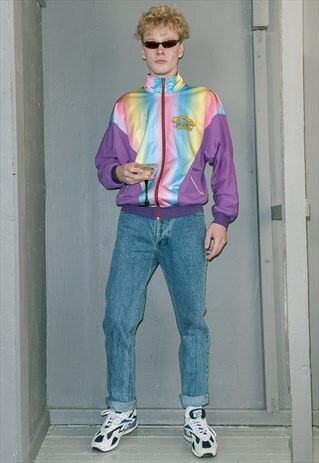VINTAGE NEON RAVE JACKET / 1990S