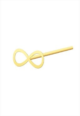 Infinity Sterling Silver Gold Plated Nose Stud