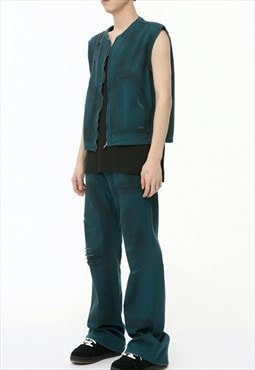 Men's Gradient denim vest suit set SS24 Vol.3