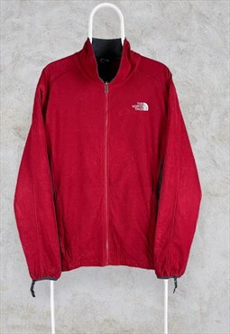 The North Face Fleece Jacket Red Windbreaker Mens Large