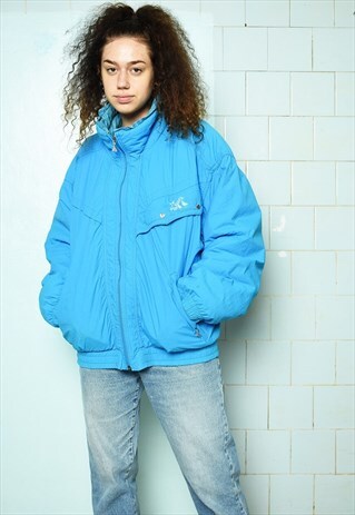 VINTAGE 80S PUFFER SKIING COAT BOMBER JACKET OVERSIZED