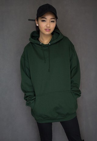 OVERSIZED BOYFRIEND FOREST GREEN HOODIE