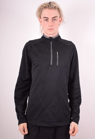 JORDAN MENS VINTAGE PULLOVER TRACKSUIT TOP LARGE BLACK 90S