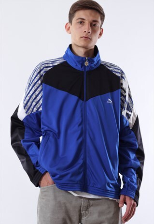 VINTAGE PUMA TRACKSUIT 90S BLUE BLACK