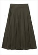 PLEATED MAXI SKIRT UTILITY GRUNGE SKIRT IN GREY