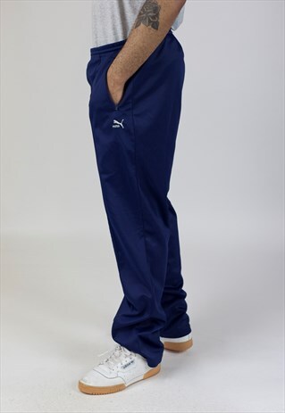 VINTAGE PUMA NAVY TRACKSUIT BOTTOMS