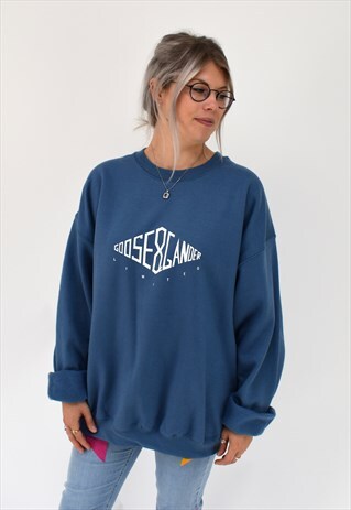 G&G UNISEX INDIGO DIAMOND SWEAT
