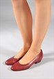 RED SPOTTY LEATHER SHOES (UK 6.5) BR2803