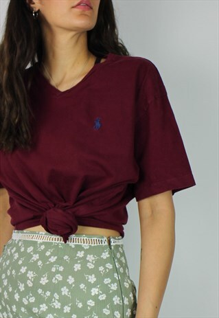 VINTAGE POLO RALPH LAUREN TSHIRT W LOGO FRONT