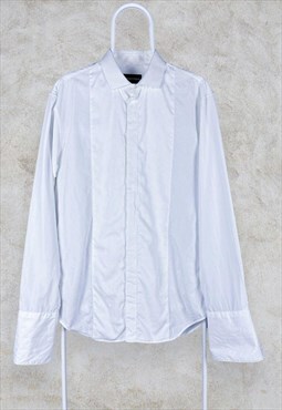 Emporio Armani Dress Shirt White Long Sleeve Cuff Link 