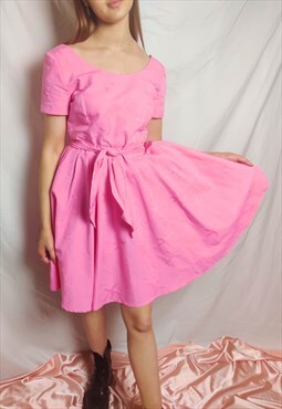 Vintage Pink A-Line Party Dress (Up to a size 10)