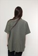 VINTAGE 90S MINIMALIST BLOUSE, OVERSIZED BLOUSE GREEN 