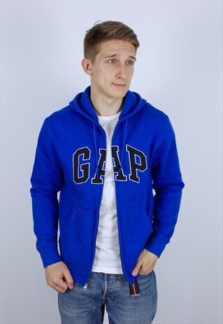 VINTAGE GAP MENS HOODIE BIG LOGO SWEATSHIRTS ZIP HOODIE