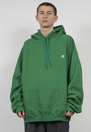 VINTAGE 90'S CHAMPION SUPER OVERSIZED GREEN HOODIE