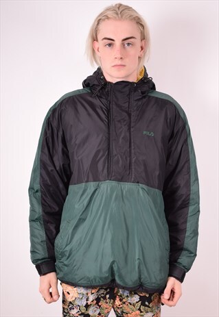 FILA MENS VINTAGE PADDED JACKET LARGE MULTI 90S