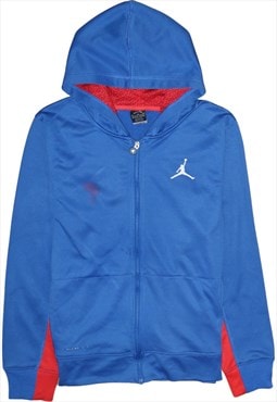 Jordan 90's Sportswear Full Zip Up Hoodie XLarge Blue