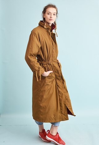 90'S RETRO ATHLEISURE PUFFER MAC TRENCH COAT