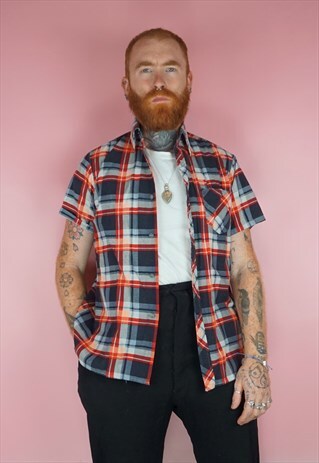 VINTAGE 1990S SHORT SLEEVE CHECK SHIRT